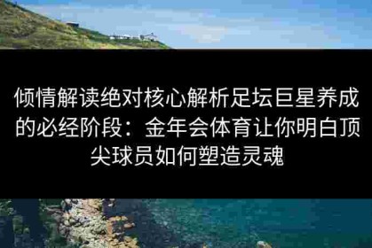 倾情解读绝对核心解析足坛巨星养成的必经阶段：金年会体育让你明白顶尖球员如何塑造灵魂